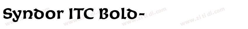 Syndor ITC Bold字体转换